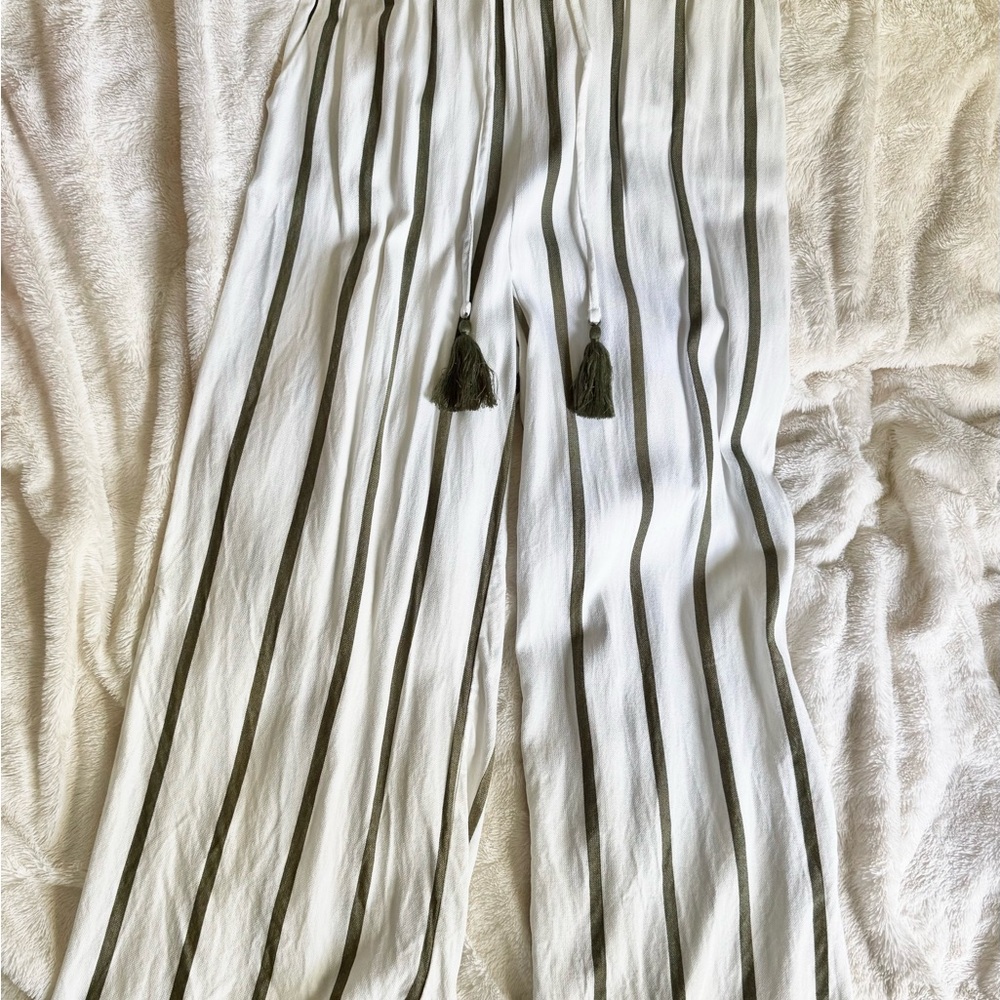 Red Carter Olive Striped Pants